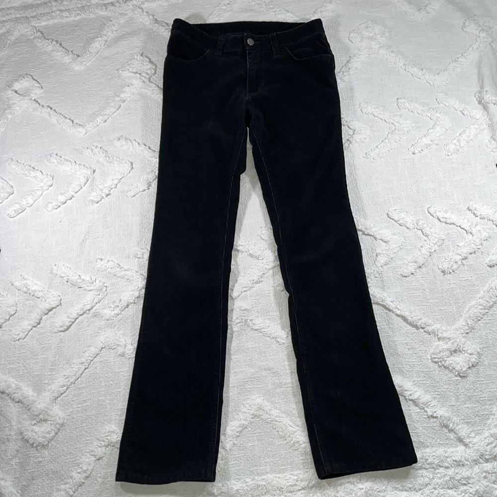 Lacoste Black Corduroy Boot Cut Pants Size 26